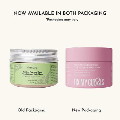 Fix My Curls Protein-Powered Deep Conditioning Hair Mask for all Hair Types 50 gm - Hair Masks & Packs