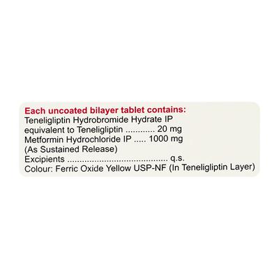 Tenepla M 1000/20mg Tablet 10'S - Diabetes-Ant