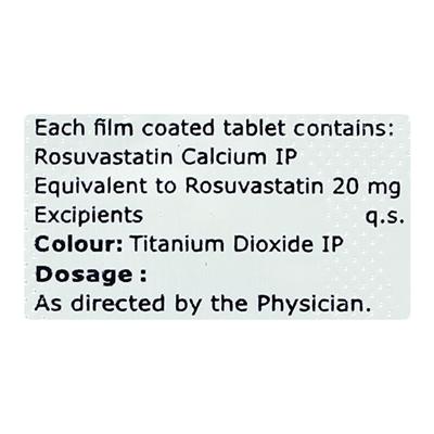 ROSUVASTIN 20mg Tablet 10's - High Cholesterol-Dys