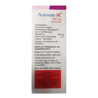 AZIVENT XL 200 MG REDIUSE Oral Suspension 30ml - Bacterial Infections-Mac