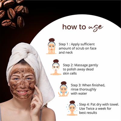 Globus Naturals Coffee Face Scrub Enriched with Aloe Vera & Kokam, 100gm each 2's - Scrubs & Exfoliants