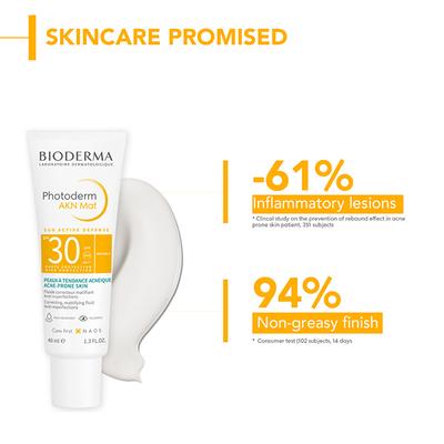 Bioderma Photoderm AKN Mat SPF 30 PA+++ Sunscreen for Oily & Acne-Prone Skin, In Vivo Tested 40 ml - Face Sunscreen