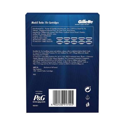 Gillette Mach Turbo 3 Shaving Cartridges 10's - Razors & Cartridges