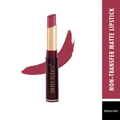 Swiss Beauty Non-Transfer Matte Lipstick - (Peach Day) 2 gm - Lipsticks