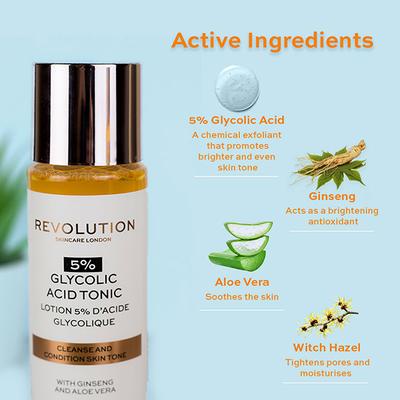 Revolution Skin 5% Glycolic Acid Tonic 200 ml - Skin-Treatment