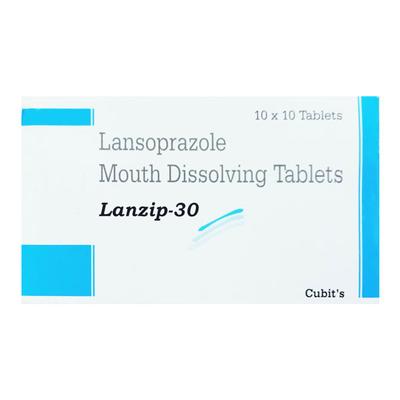 LANZIP 30 MOUTH DISSOLVING Tablet 10's - Ulcer/Reflux/Flatulence-Aaa