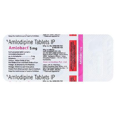 AMLOBACT 5mg Tablet 10's - Hypertension-Cal