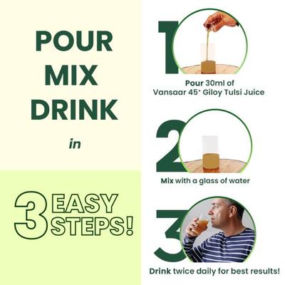Vansaar 45+ Giloy & Tulsi Juice 1 L - Giloy