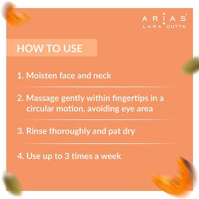 Arias by Lara Dutta Exfoliating Face Scrub - Pumpkin seed Oil & Walnut Shell 100 gm - Face Scrubs
