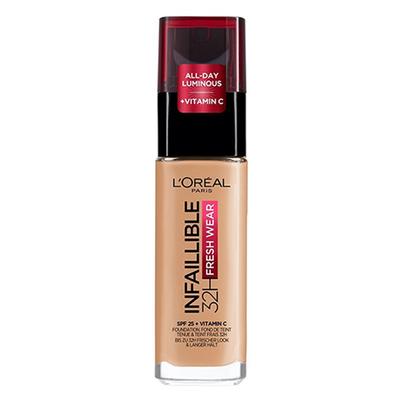 L'Oreal Paris Infallible 24H Fresh Wear Foundation, 250 Radiant Sand 30 Gm - Foundation