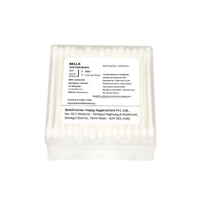 Bella Paper Cotton Care Buds with Aloe Extract Box 200's - Cotton Buds & Balls