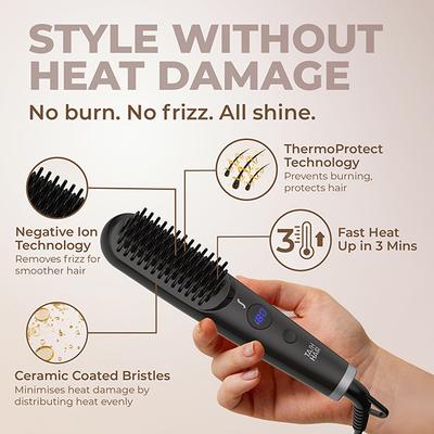 Tash Hair Glide Connect Lightweight Hair Straightener Brush With 11 Temperature Settings 1's - Straighteners