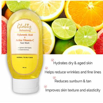 Globus Remedies Hyluronic Acid Active Vitamin C Face Wash 200ml 2's - Face Washes