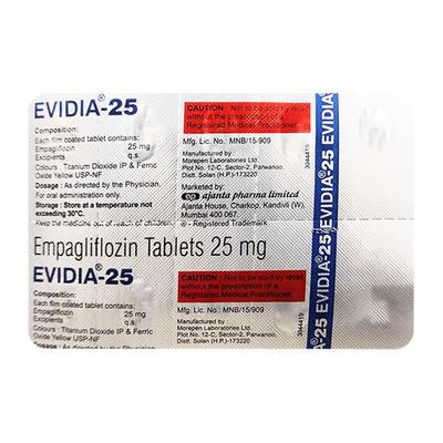 EVIDIA 25 Tablet 10's - Diabetes-Ant