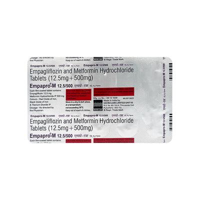 EMPAPRO M 12.5/500 Tablet 10's - Diabetes-Ant