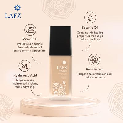 Lafz Rose Serum Foundation, Light Beige 30 ml - Foundation