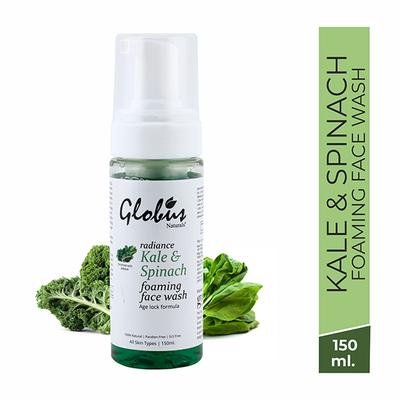 Globus Naturals Kale & Spinach Foaming Cleanser 150 ml - Face Wash & Cleansers