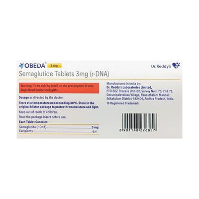 OBEDA 3mg Tablet 10's - Diabetes-Ant