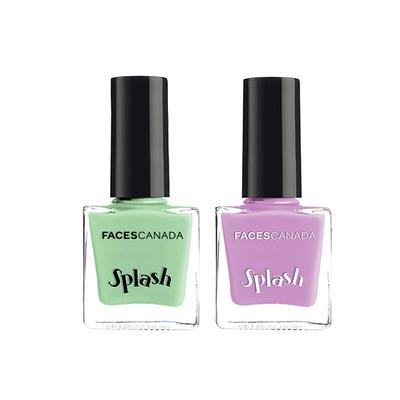 Faces Canada Splash Nail Pack Of 2 Combo - Linty + Viola 16gm. - Nail Polish