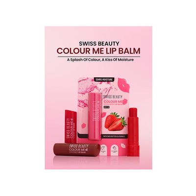 Swiss Beauty Colour Me Lip Balm-Cherry Pop 4.5 gm - Lip Balms