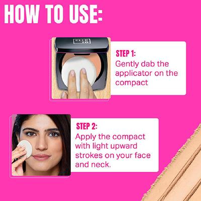 Elle 18 Lasting Glow Compact 2, Marble 9 gm - Compact Powder