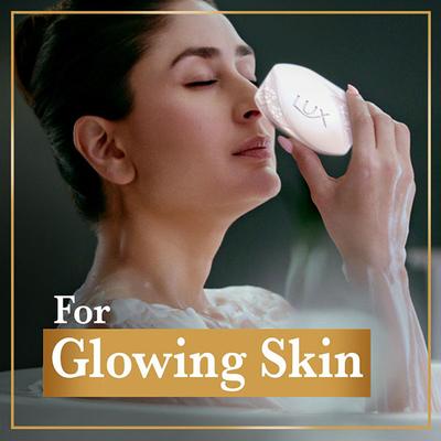 Lux Bright Glow Jasmine & Vitamin E For Glowing Skin Beauty Bar Mega Pack (Pack of 3) 300 gm - Soaps