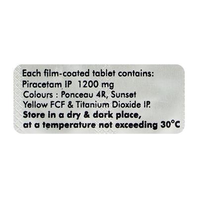 Neurocetam 1200mg Tablet 10'S - Nootropics And Neurotrophics