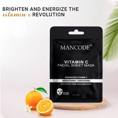 Mancode Vitamin C Facial Sheet Mask for All Skin Type 25 ml - Face Mask