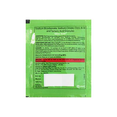 Citro Soda Sugar Free Citrus Flavour Sachet 4Gm - Kidney Disease/Stones-Oth