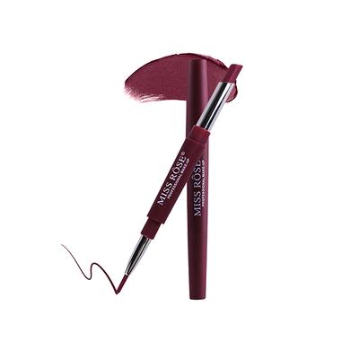 Miss Rose 2 In 1 Creamy Matte Lipstick Plum Lush 7102 - 001M 05 2.1 gm - Lipsticks