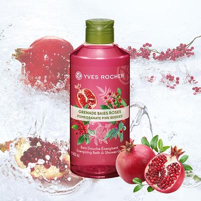 Yves Rocher Pomegranate Pink Berries Energizing Bath & Shower Gel 400 ml - Shower Gels & Body Wash