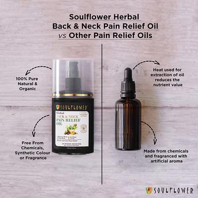 Soulflower Back & Neck Pain Relief Oil 120 ml - Massage Oils