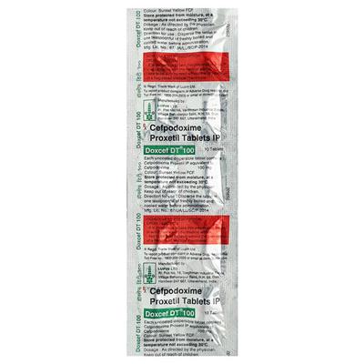 Doxcef DT 100mg Tablet 10'S - Bacterial Infections-Cep
