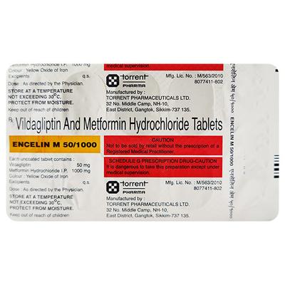 ENCELIN M 50/1000mg Tablet 10's - Diabetes-Ant