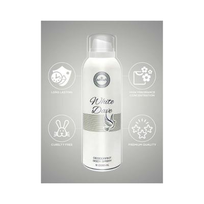 ARRAS White Dave Deodorant Body Spray, Long Lasting Fragances, for Men & Women 200 ml - Perfumes (Edt/Edp)