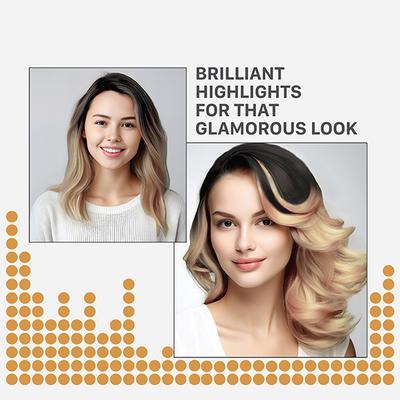 Streax Ultralights Hair Colour Highlight Kit, Blonde Hair Colour, Vibrant Blonde 1's - Crème