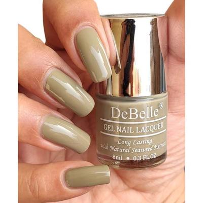 DeBelle Gel Nail Lacquer Olive Jade Olive Green Nail Polish 8 ml - Nail Polish
