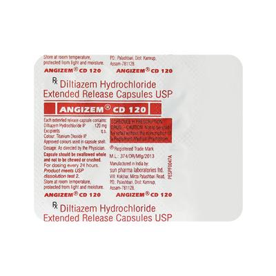 Angizem CD 120mg Capsule 10'S - Angina