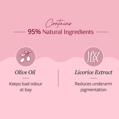 Carmesi Natural Deodorant Roll-On for Women, Controls Sweat & Odour All Day, Floral Sunset 50 ml - Women Deodorants/Roll-Ons