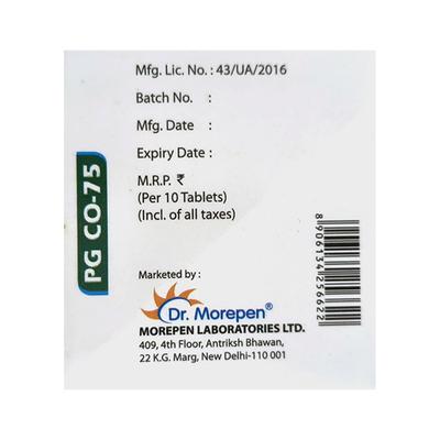 PG CO 75 Tablet 10's - Neuropathic Pain-Dru