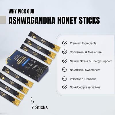 Bargad KSM-66 Ashwagandha Honey Sticks - Vanilla Flavour 7's - Speciality Medicines