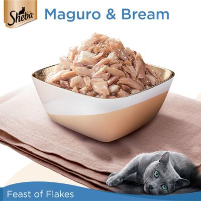 Sheba Feast of Flakes for Cats - Sheba Fish Mix Maguro & Bream (Pack of 35 gm x 12) 1's - Petfood