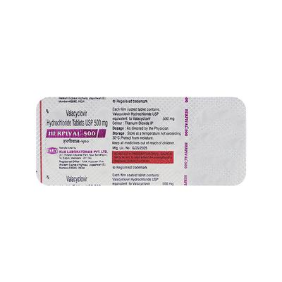 Herpival 500mg Tablet 3'S - Viral infections-Ant