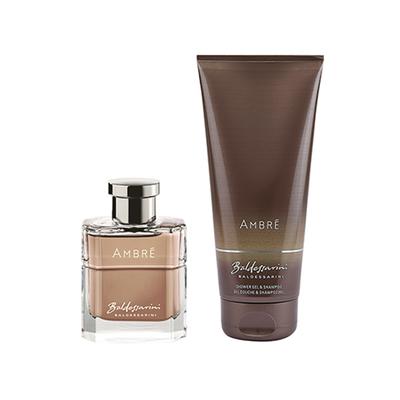 Baldessarini Ambre Duo Set (Eau De Toilette 50ml + Shower Cream 200ml) 1's - Men Perfumes (Edt/Edp)