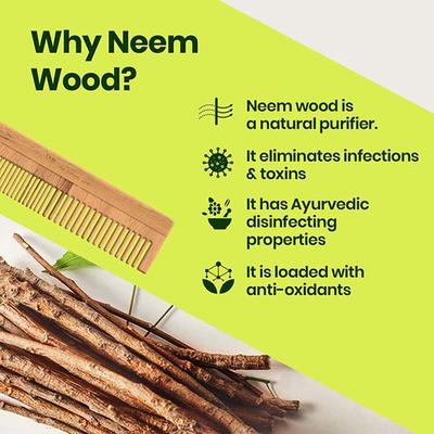 Tnw The Natural Wash Neem Wood Comb 50gm - Hair Combs