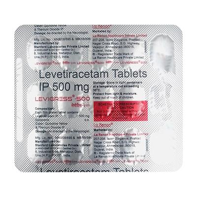LEVIGRESS 500 Tablet 15's - Epilepsy/Convulsion-Ant