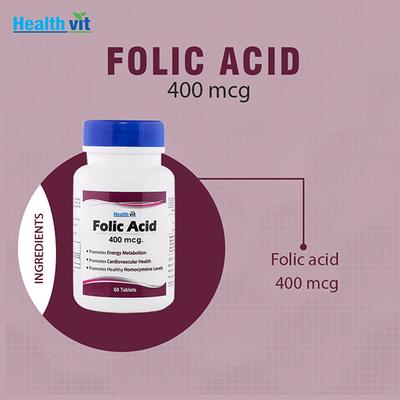 Healthvit Folic Acid 400mcg- Tablets 60's - General Health