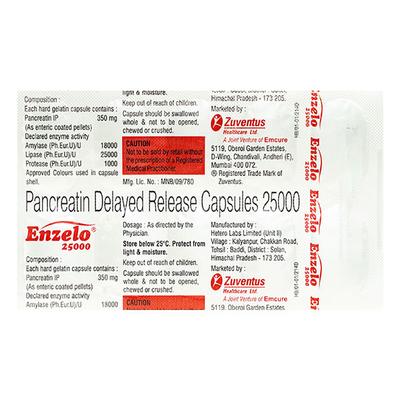 ENZELO 25000 Capsule 10's - Digestion-Dig