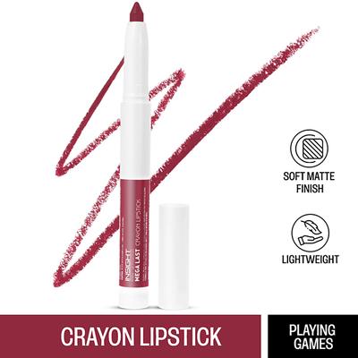 INSIGHT COSMETICS MEGA LAST CRAYON LIPSTICK-PLAYING GAMES (18) 1's - Lip Crayons