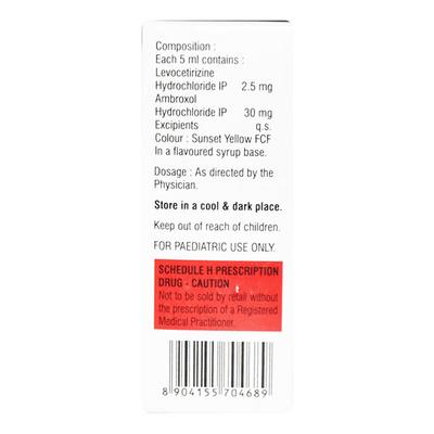 Elriz XL Syrup 30ml - Cough And Cold-Cou